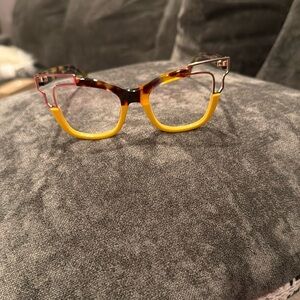 Stylish Tortoiseshell and Yellow Glasses